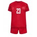 Billige Danmark Pierre-Emile Hojbjerg #23 Hjemmetrøye Barn VM 2022 Kortermet (+ korte bukser)